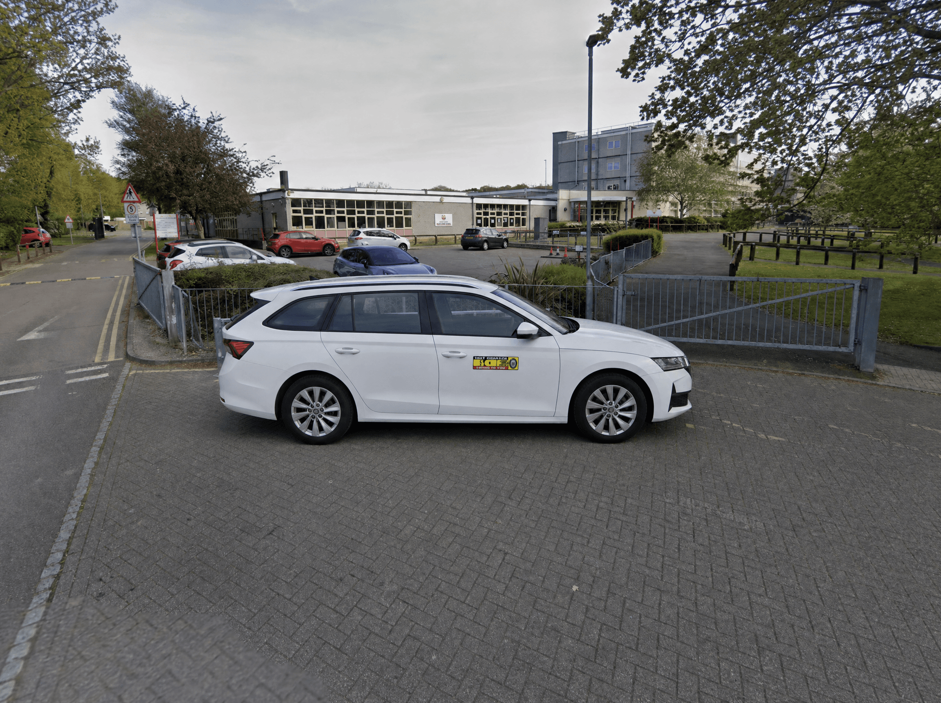 School run taxi outside the school gates